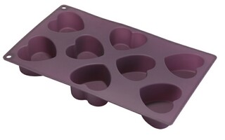 Silicone 8 Cup Heart Muffin Pan & Cake Mould &Bakeware &Silicone Kitchenware